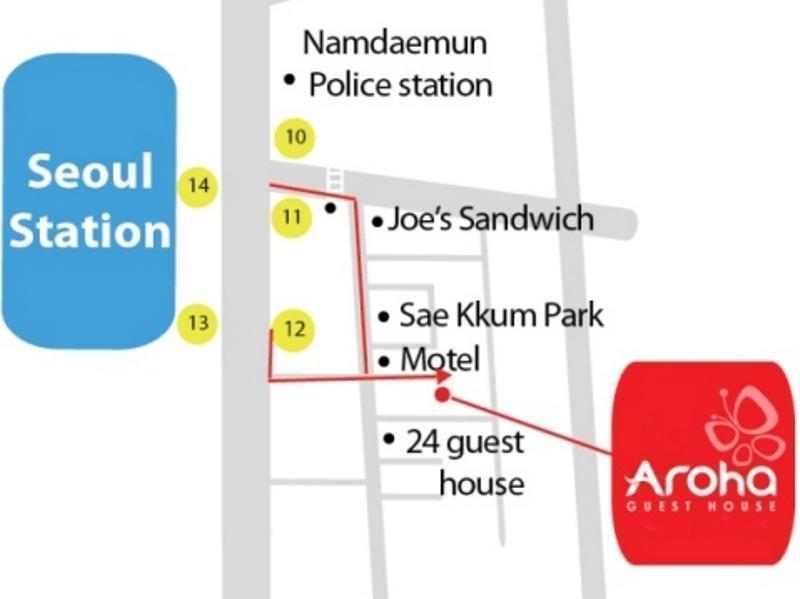 Aroha Guesthouse Seoul Station Exterior foto